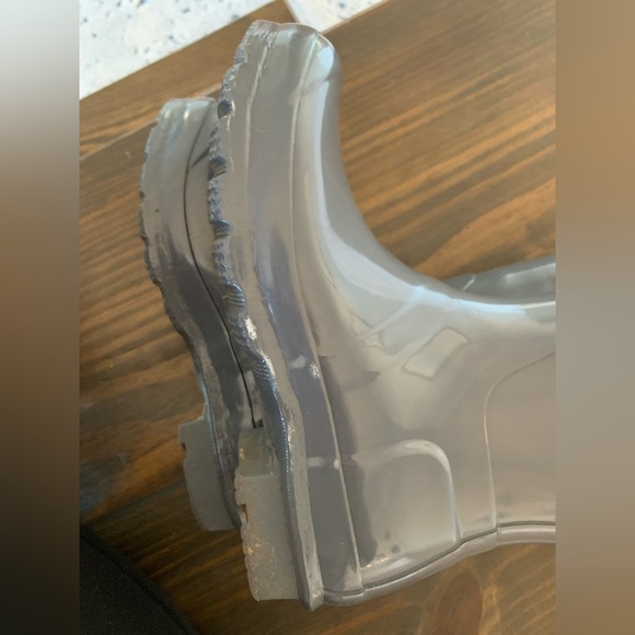 Hunter rain boots - Women’s size 6, gray gloss. - Picture 5 of 7